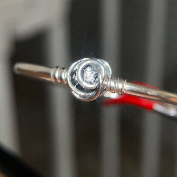 Pandora Cz Swirl Clasp Bangle - Picture 3 of 11